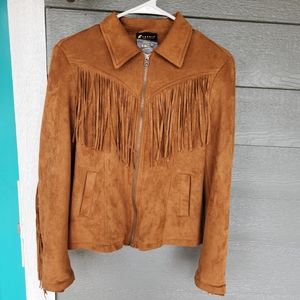 Tan Suede Fringe Jacket
